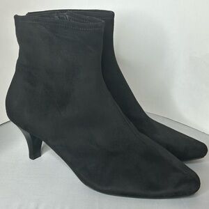 Women's Black Impo Nelia Stretch Suede Bootie